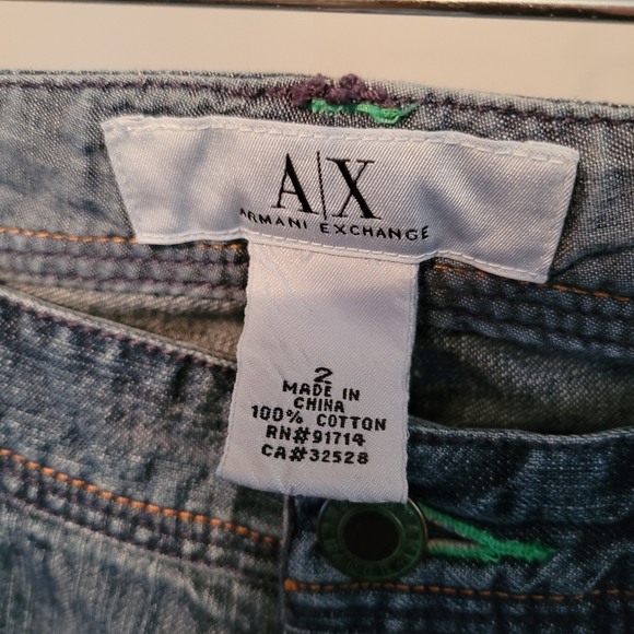 Armani Exchange Jean Embroidered Flare Jeans - Picture 7 of 14